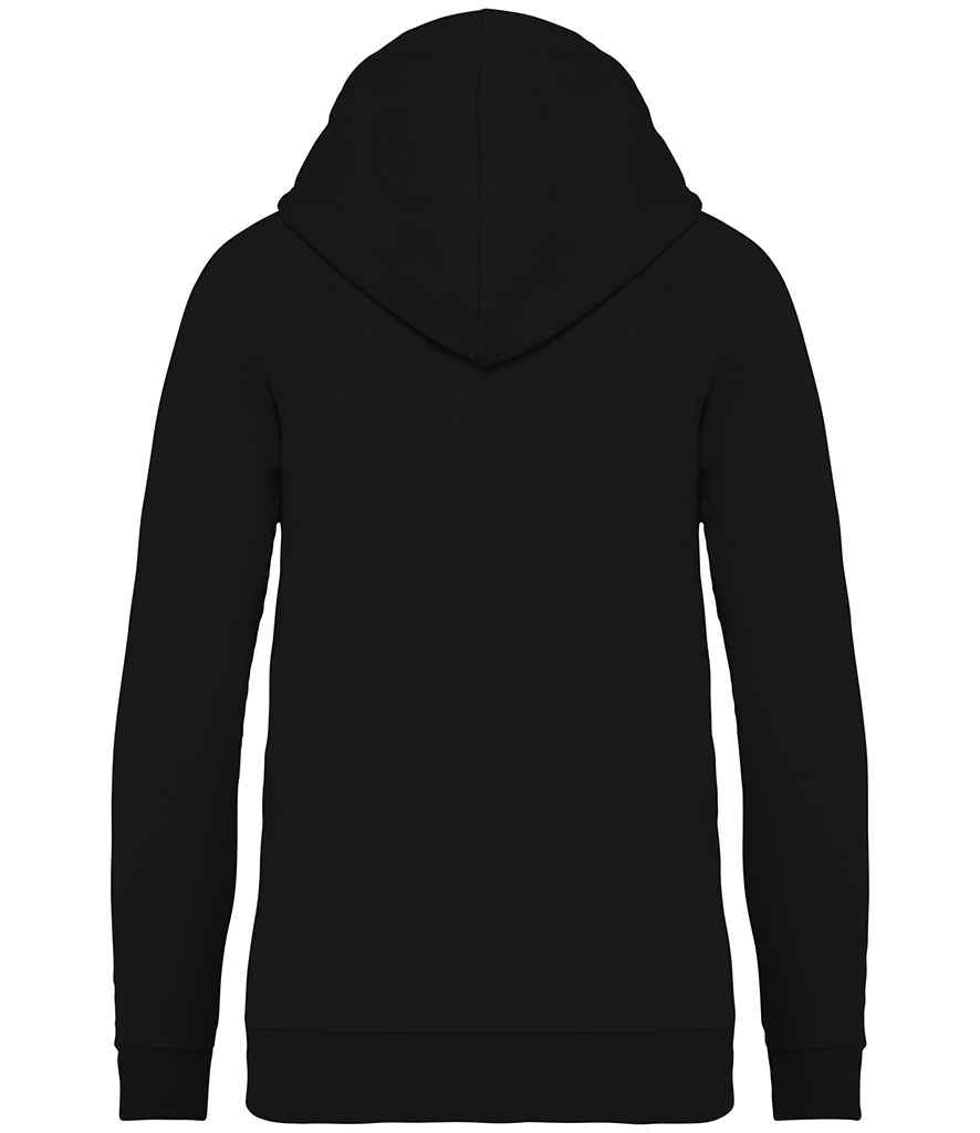 Native Spirit Ladies Raglan Sleeve Hoodie in Black, back view