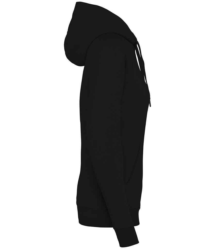 Native Spirit Ladies Raglan Sleeve Hoodie in Black, side view