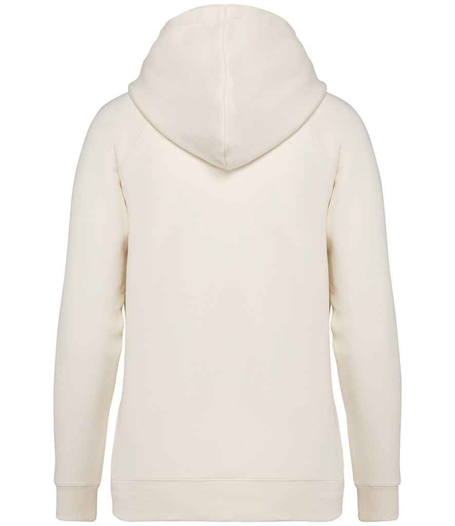 Native Spirit Ladies Raglan Sleeve Hoodie in Ivory, back view