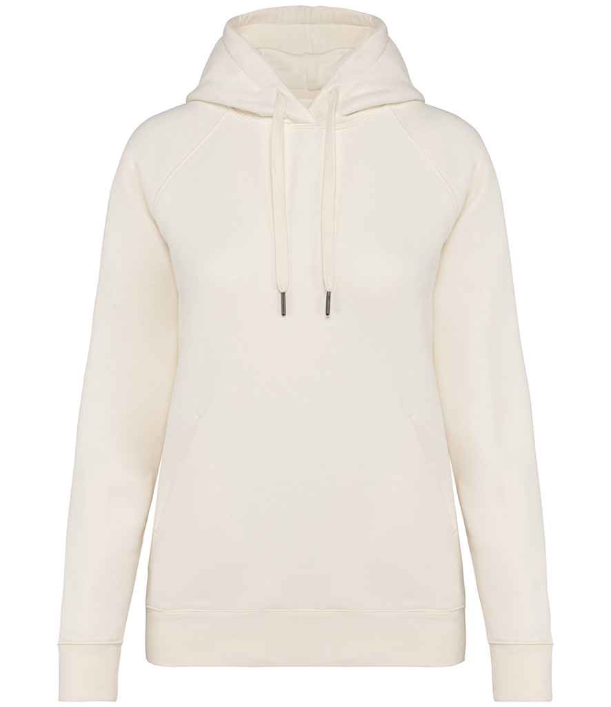 Native Spirit Ladies Raglan Sleeve Hoodie in Ivory, front view
