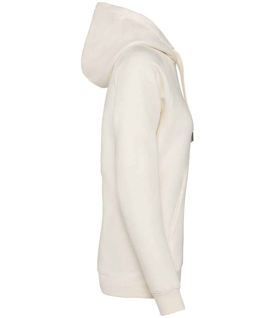 Native Spirit Ladies Raglan Sleeve Hoodie in Ivory, side view