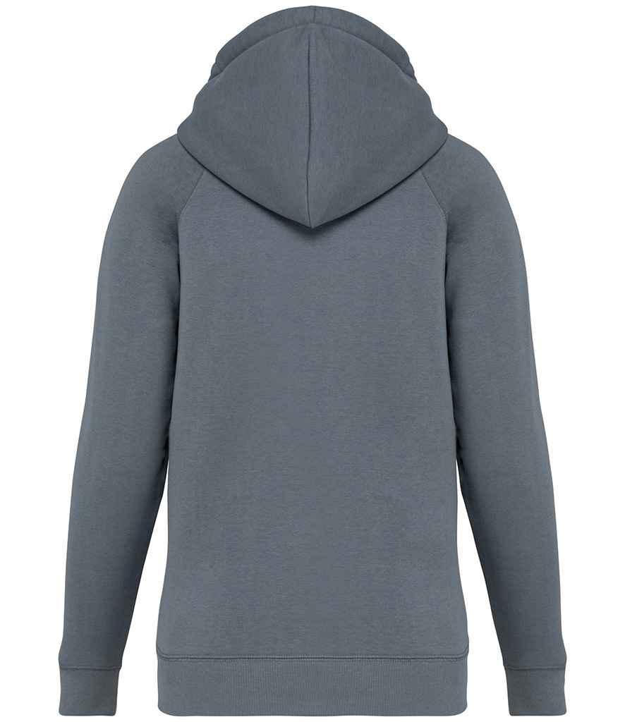 Native Spirit Ladies Raglan Sleeve Hoodie in Mineral Grey, back view