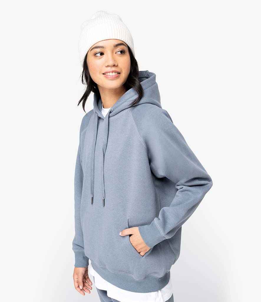 Native Spirit Ladies Raglan Sleeve Hoodie in Mineral Grey
