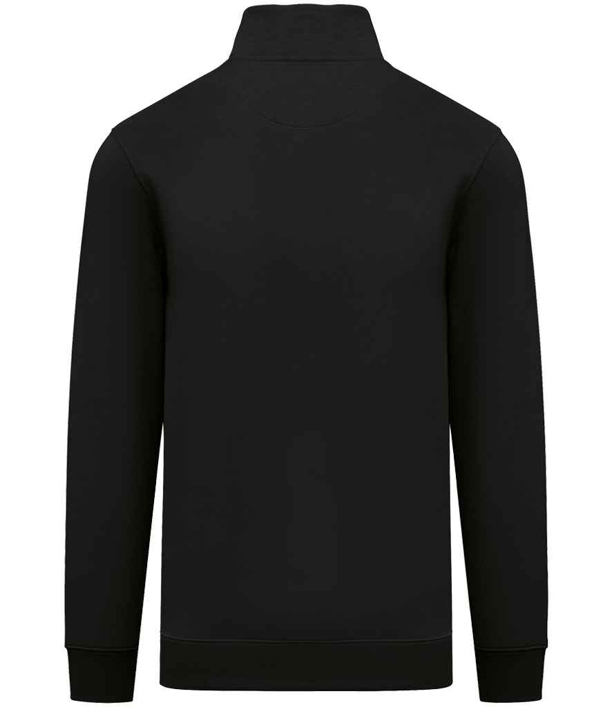 Native Spirit 1/4 Zip Sweatshirt in Black, back view