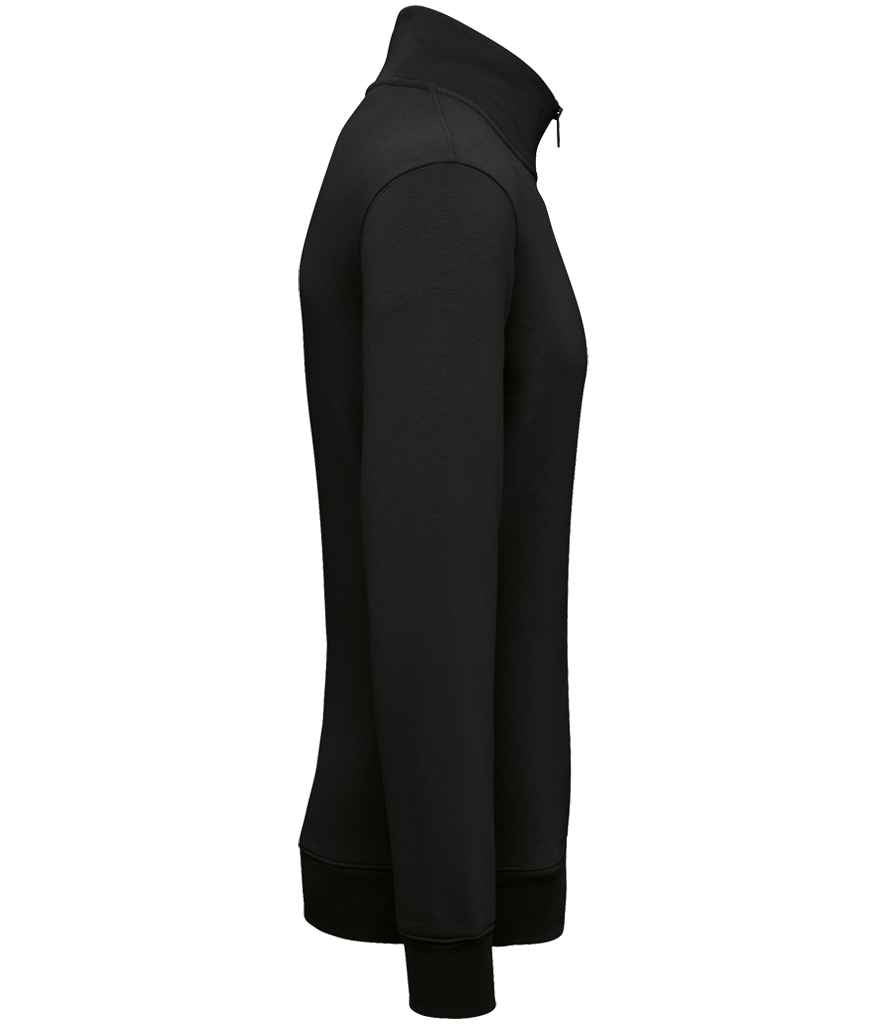 Native Spirit 1/4 Zip Sweatshirt in Black, side view