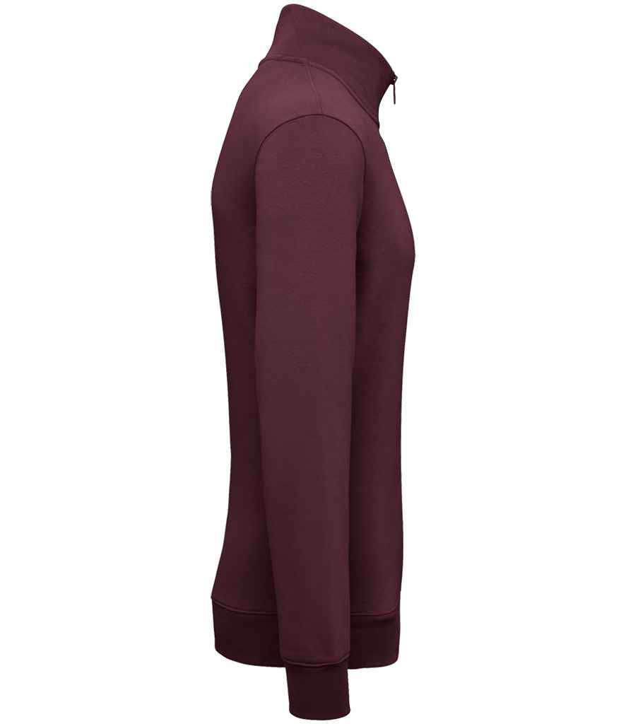Native Spirit 1/4 Zip Sweatshirt in Dark Cherry, side view