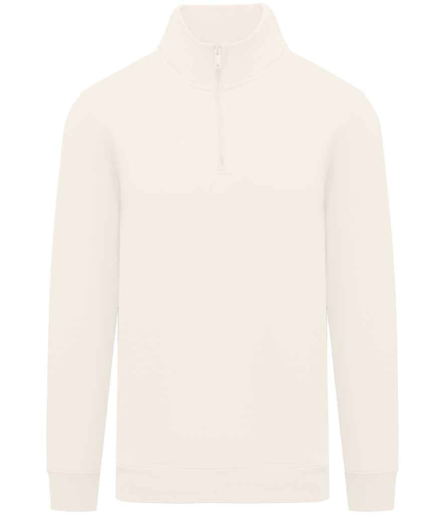 Native Spirit 1/4 Zip Sweatshirt in Ivory, front view