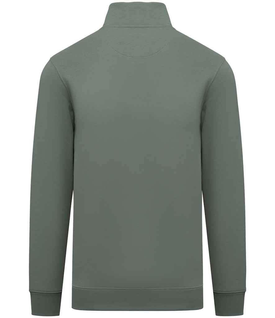 Native Spirit 1/4 Zip Sweatshirt in Moss, back view