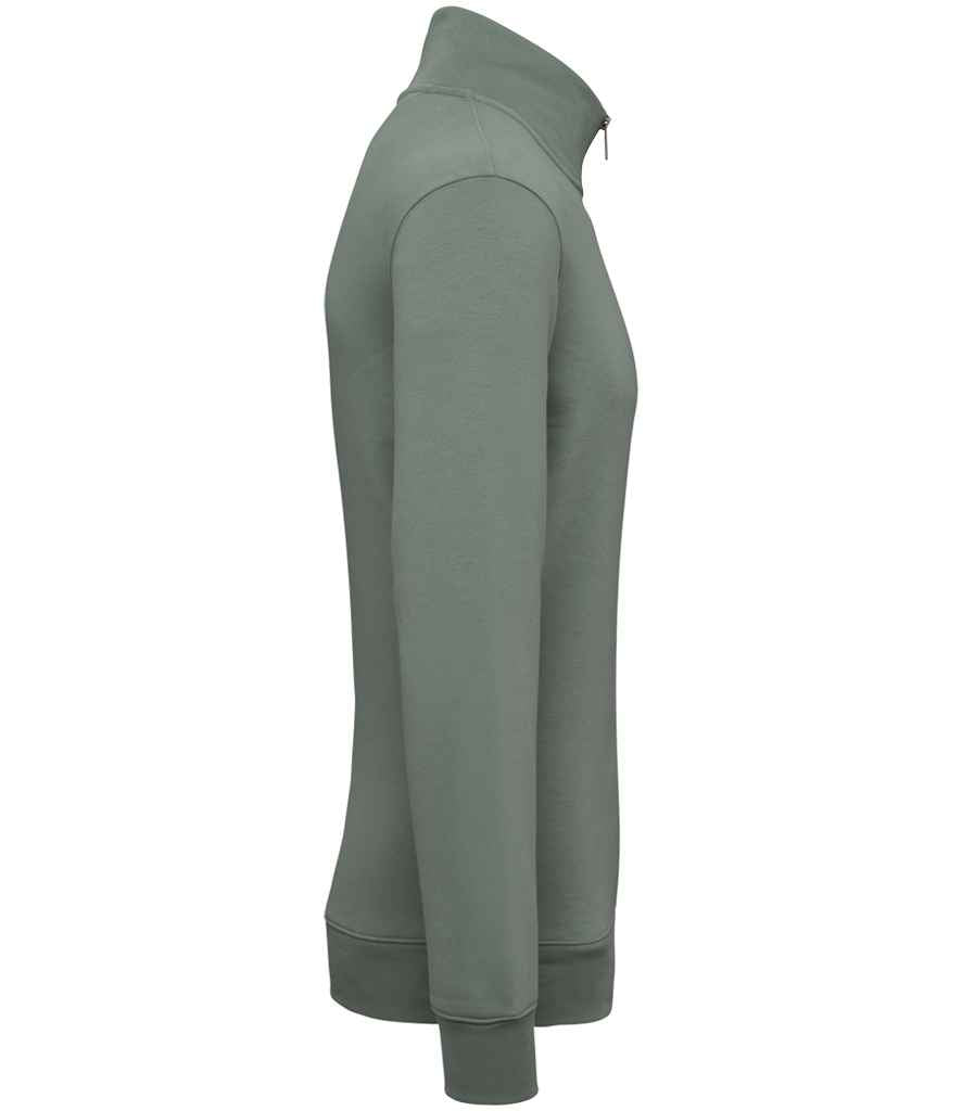 Native Spirit 1/4 Zip Sweatshirt in Moss, side view