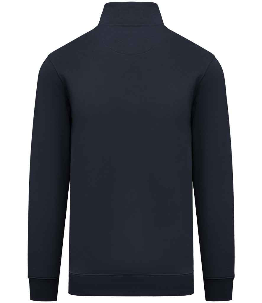 Native Spirit 1/4 Zip Sweatshirt in Navy, back view