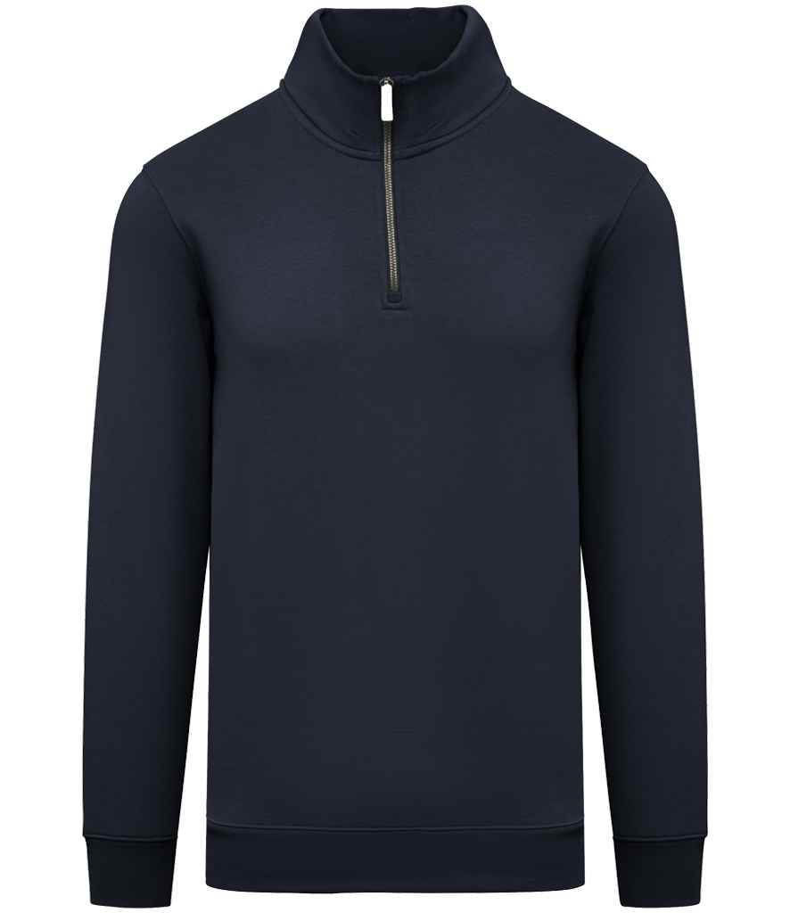 Native Spirit 1/4 Zip Sweatshirt in Navy, front view
