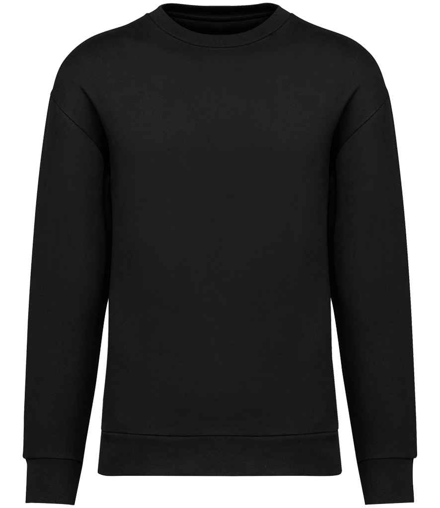 Native Spirit Unisex Organic Crew Neck Sweatshirt in Black, front view