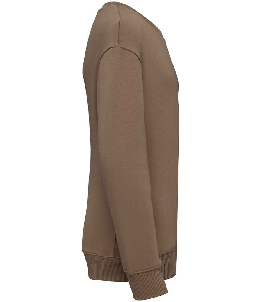 Native Spirit Kids Oversized Round Neck Sweatshirt in Driftwood, side view