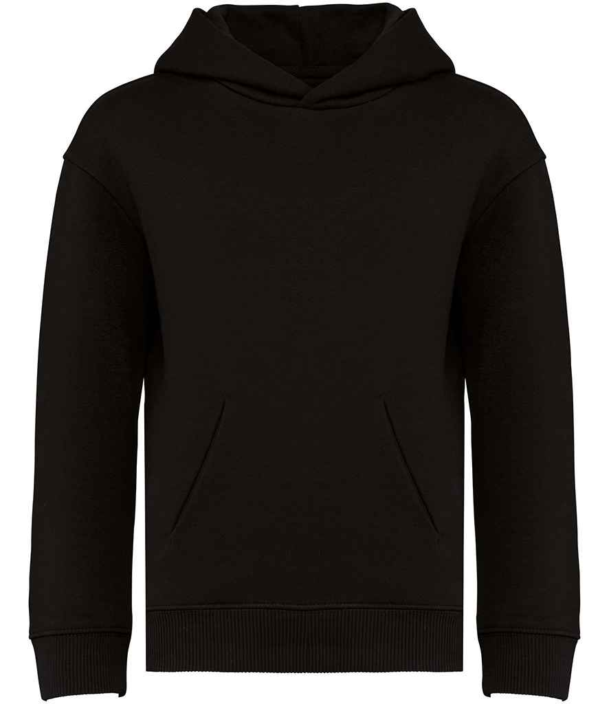 Native Spirit Kids Oversized Hooded Sweatshirt in Black, front view