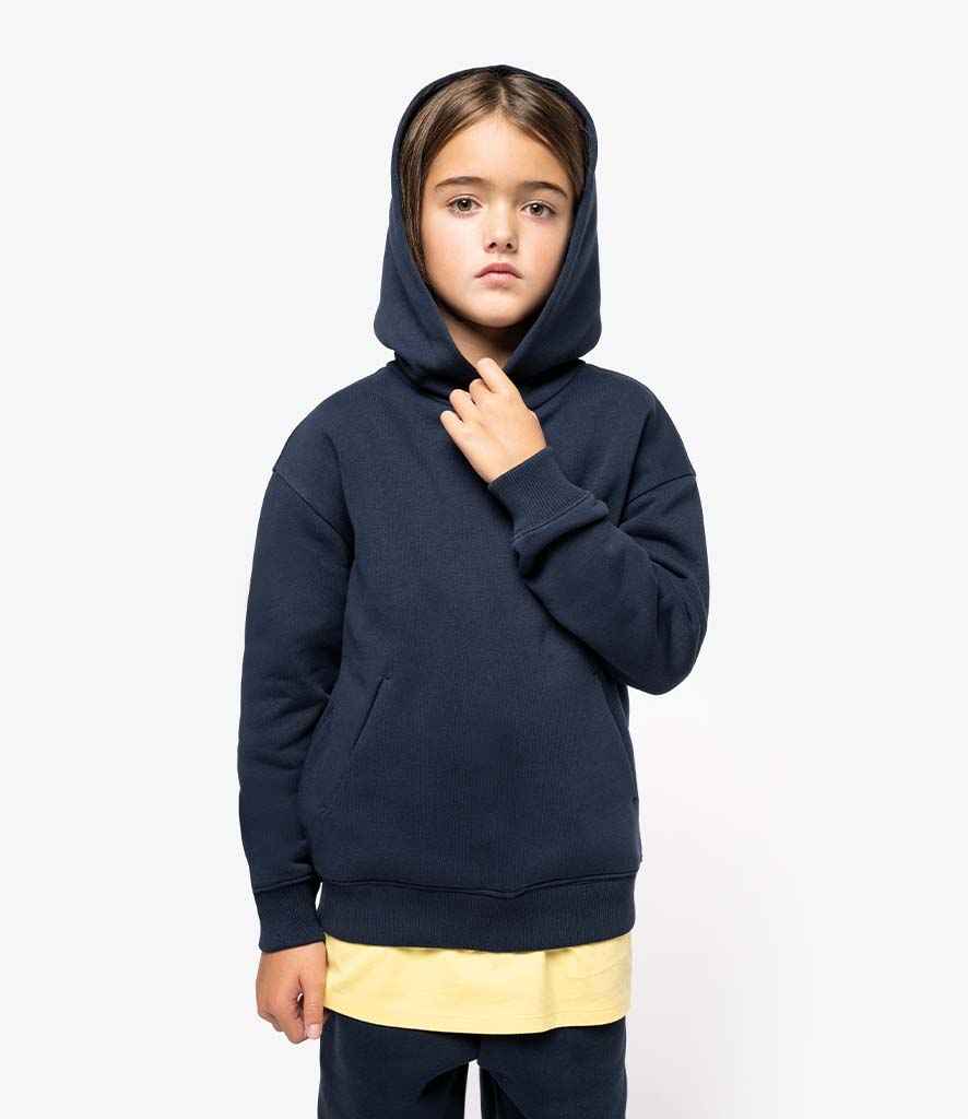 Native Spirit Kids Oversized Hooded Sweatshirt in Navy