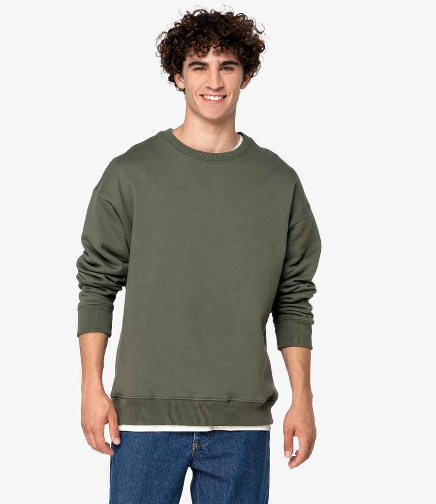 Native Spirit Unisex Oversized Sweatshirt in Organic Khaki