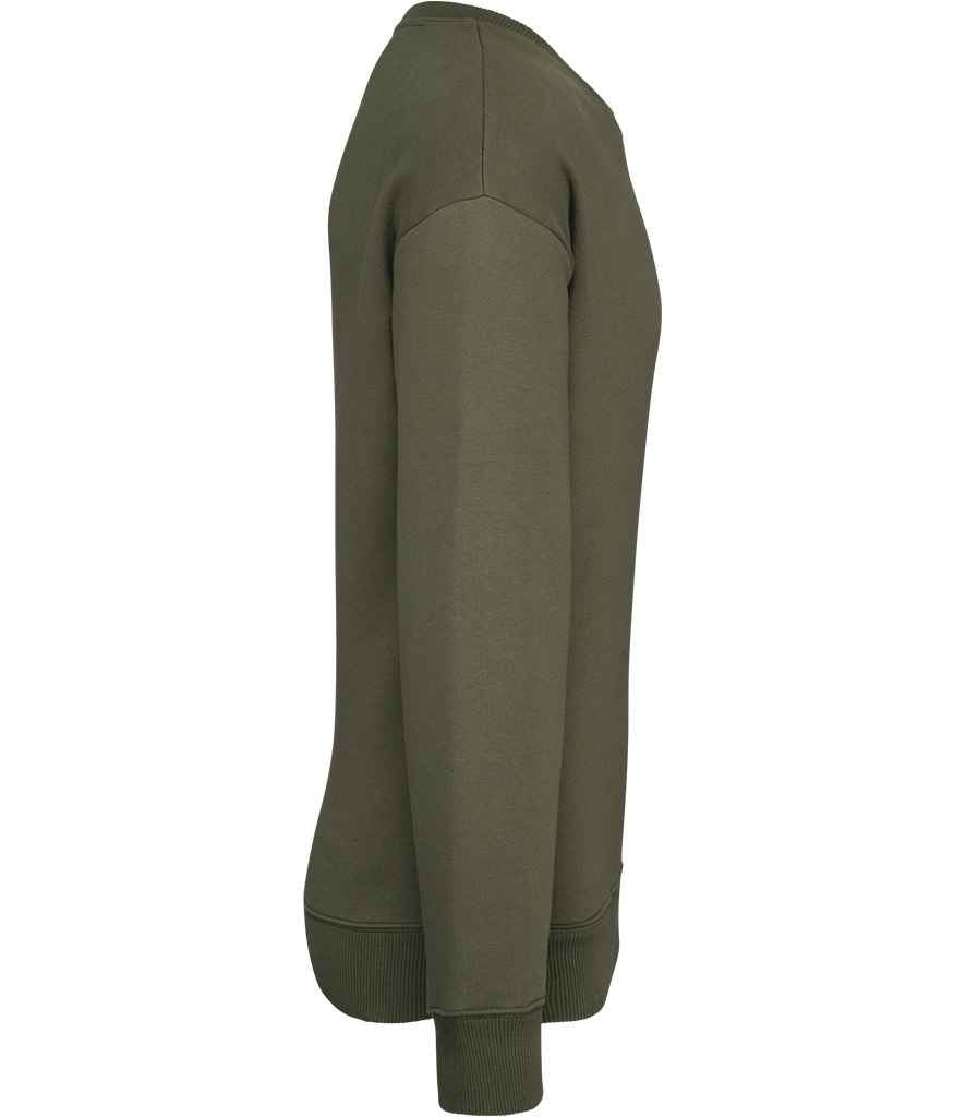Native Spirit Unisex Oversized Sweatshirt in Organic Khaki, side view
