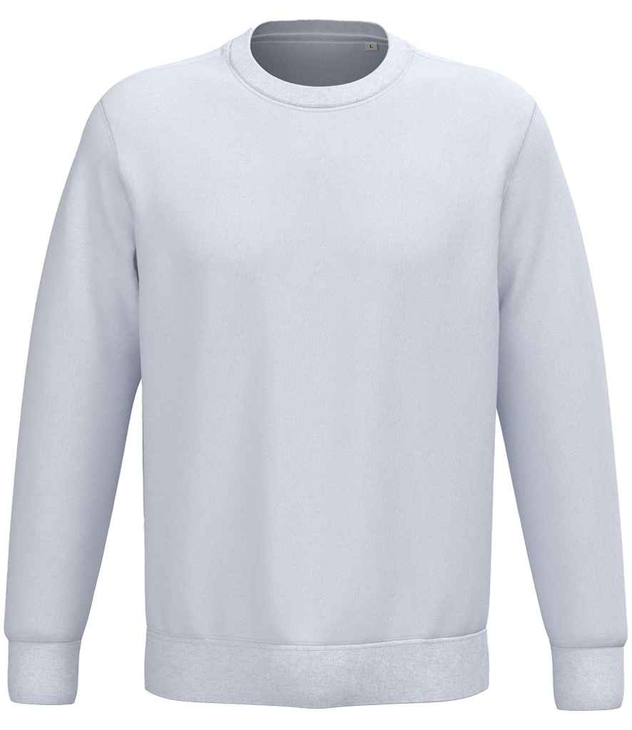 Native Spirit Unisex Crew Neck Sweatshirt in White, front view
