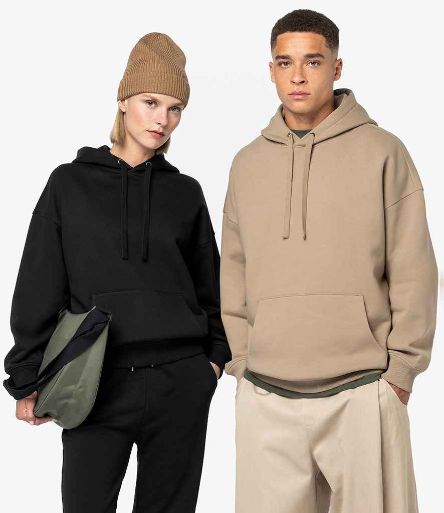 Native Spirit Unisex Heavyweight Oversized Hooded Sweatshirt in Black