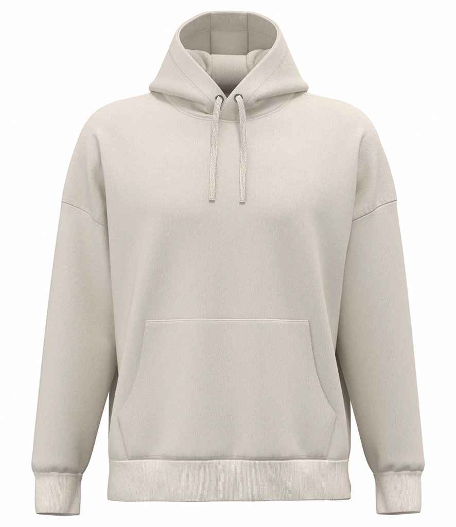 Native Spirit Unisex Heavyweight Oversized Hooded Sweatshirt in Ivory, front view