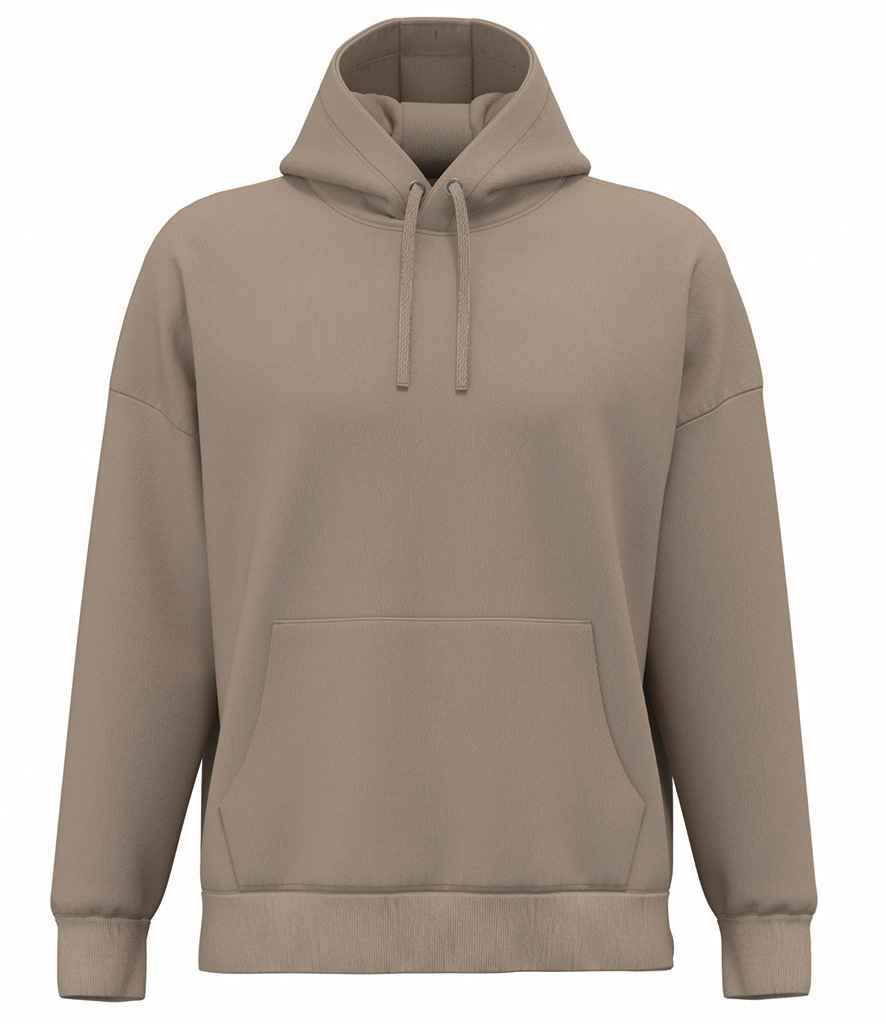 Native Spirit Unisex Heavyweight Oversized Hooded Sweatshirt in Wet Sand, front view