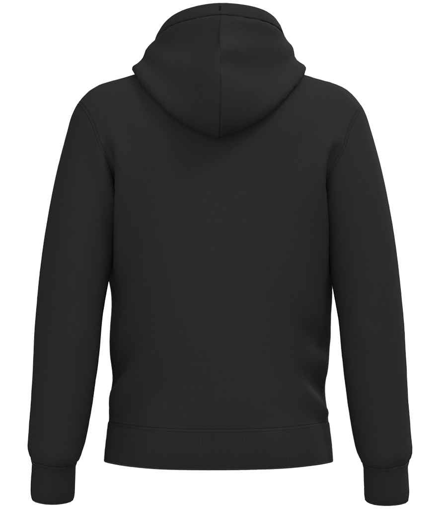 Native Spirit Unisex Sherpa lined Full Zip Sweatshirt in Black, back view
