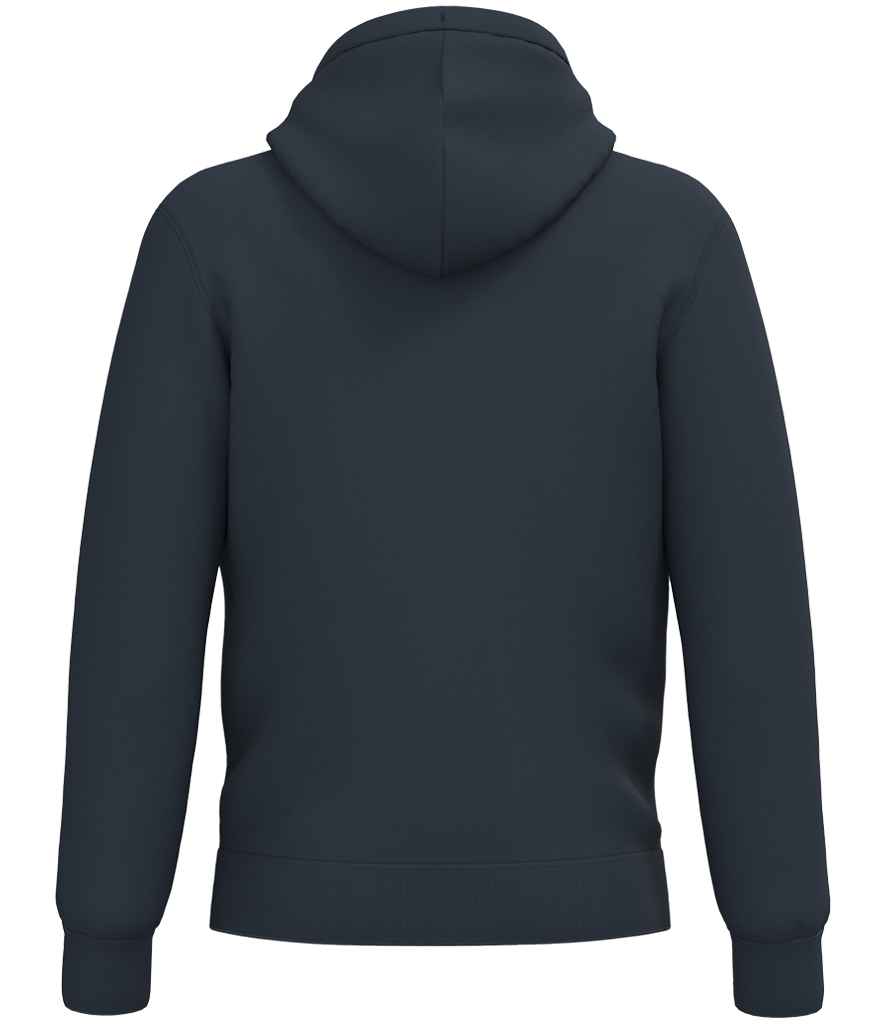 Native Spirit Unisex Sherpa lined Full Zip Sweatshirt in Navy, back view