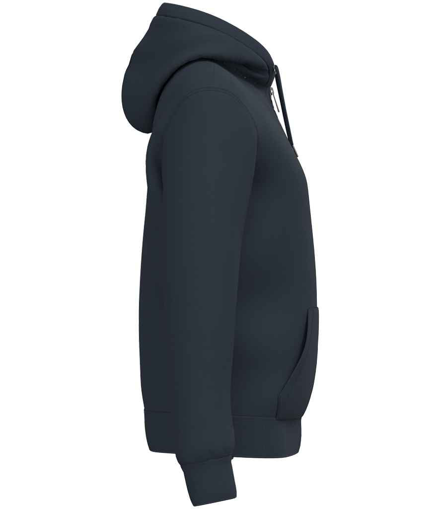 Native Spirit Unisex Sherpa lined Full Zip Sweatshirt in Navy, side view