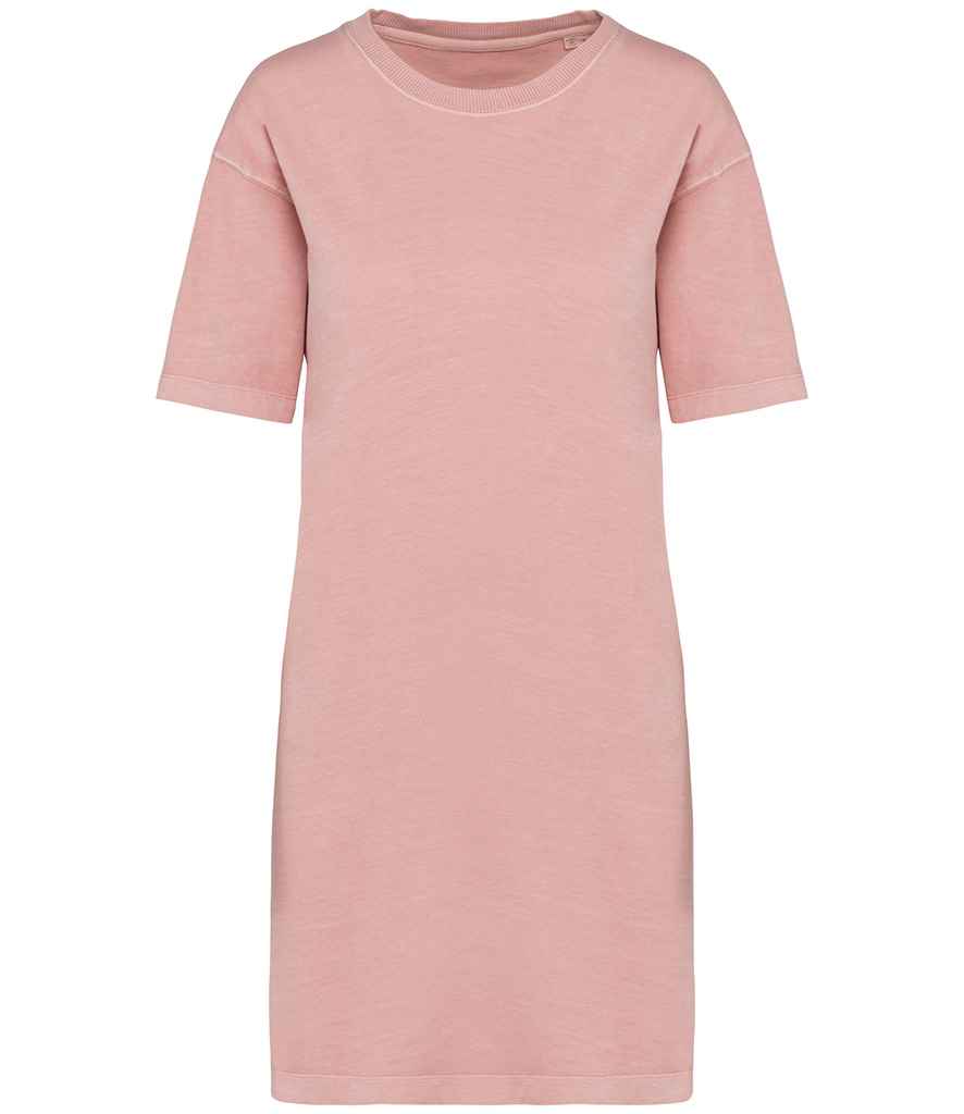 Native Spirit Ladies T-Shirt Dress in Washed Petal Rose, front view