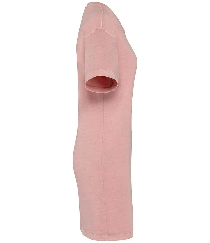 Native Spirit Ladies T-Shirt Dress in Washed Petal Rose, side view