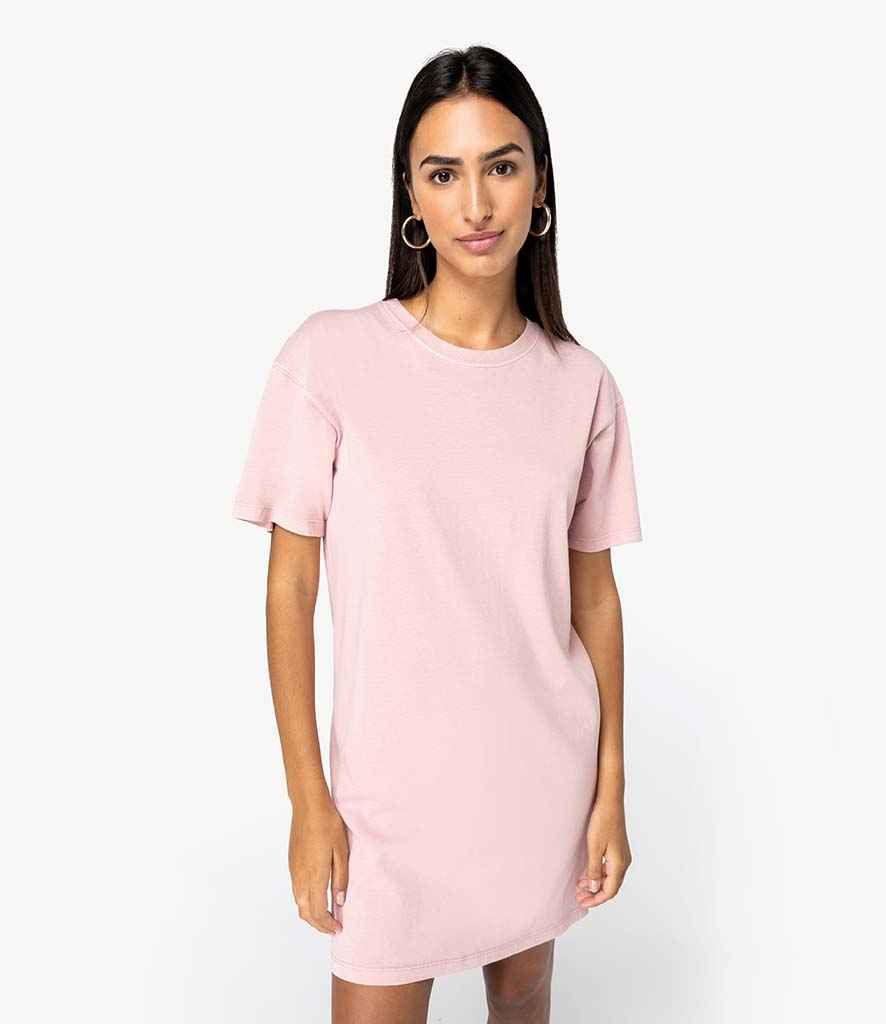 Native Spirit Ladies T-Shirt Dress in Washed Petal Rose