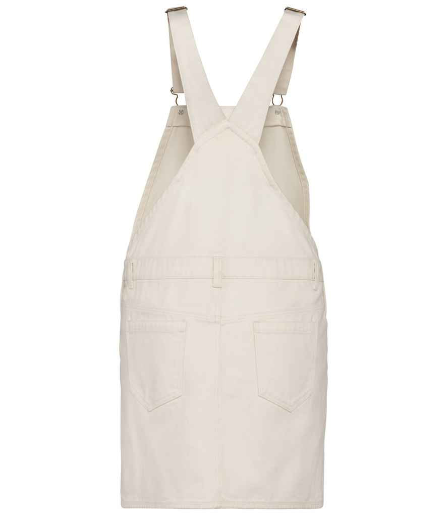 Native Spirit Ladies Dungarees Dress in Ivory, back view
