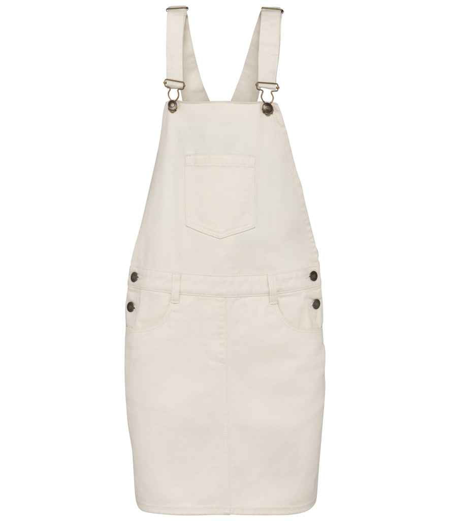Native Spirit Ladies Dungarees Dress in Ivory, front view