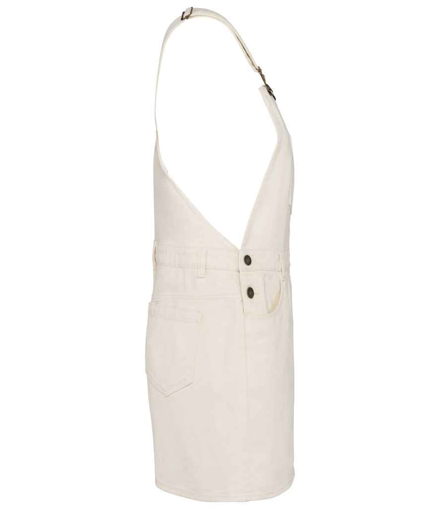 Native Spirit Ladies Dungarees Dress in Ivory, side view