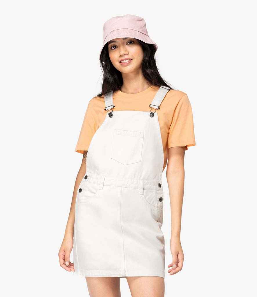 Native Spirit Ladies Dungarees Dress in Ivory