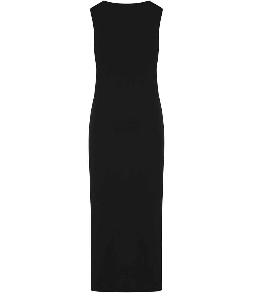 Native Spirit Ladies Jersey Washed Dress in Washed Coal Grey, back view