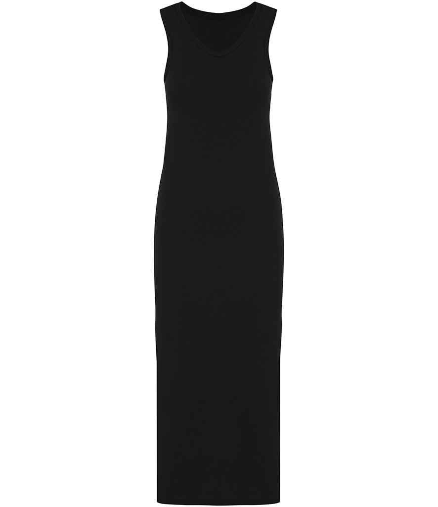 Native Spirit Ladies Jersey Washed Dress in Washed Coal Grey, front view