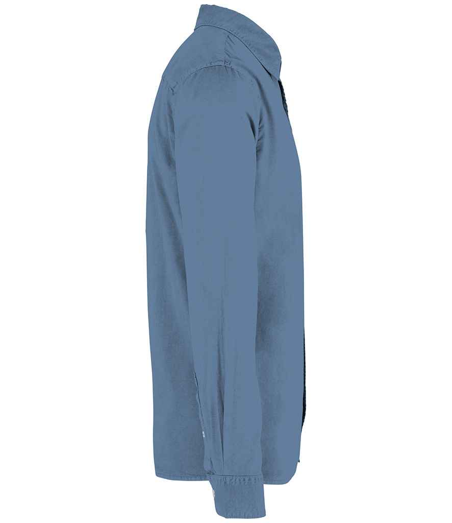Native Spirit Washed Long Sleeve Shirt in Washed Cool Blue, side view