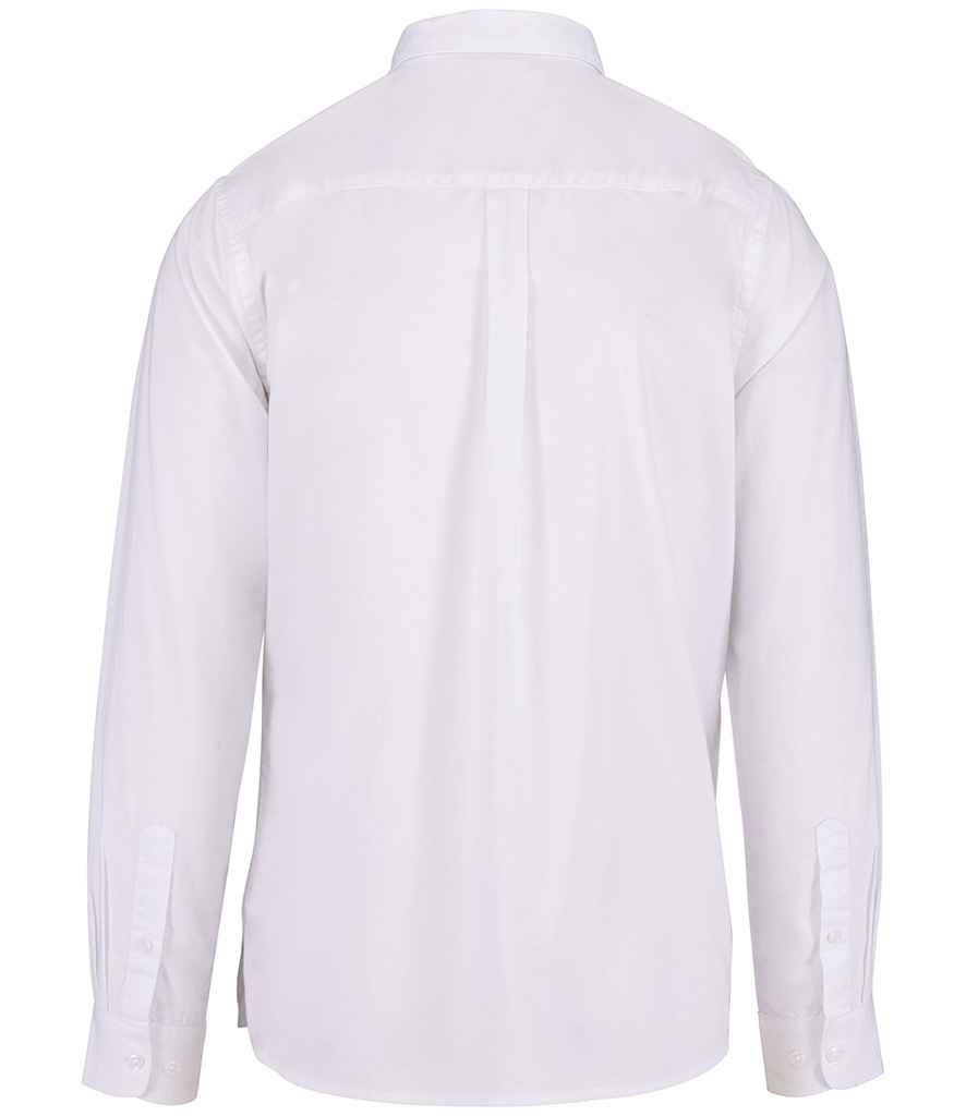 Native Spirit Washed Long Sleeve Shirt in Washed White, back view