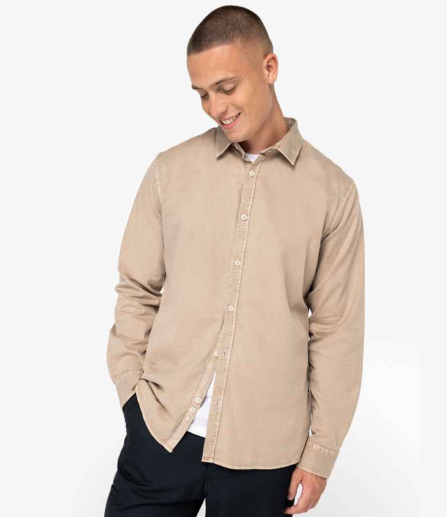 Native Spirit Washed Long Sleeve Shirt in Washed Linen