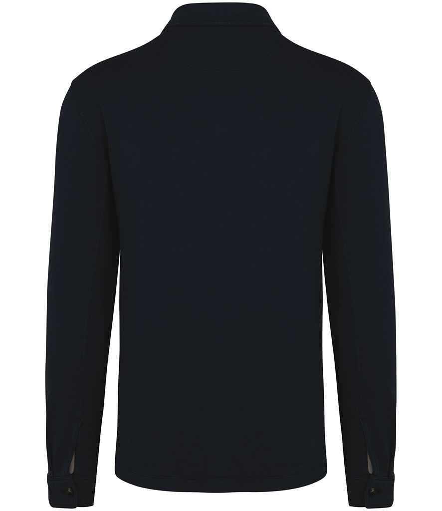 Native Spirit Faded Brushed Fleece Overshirt in Washed Navy, back view