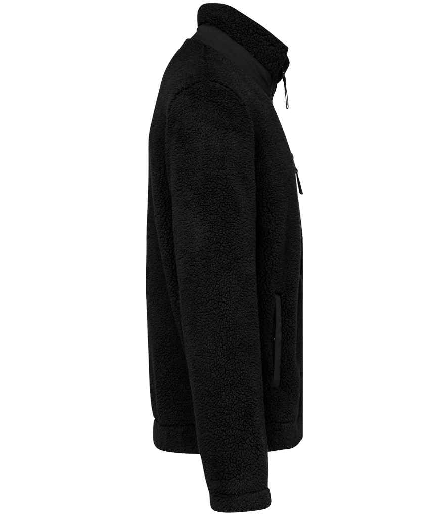 Native Spirit Unisex Sherpa Jacket in Black, side view