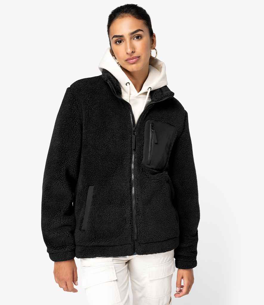 Native Spirit Unisex Sherpa Jacket in Black