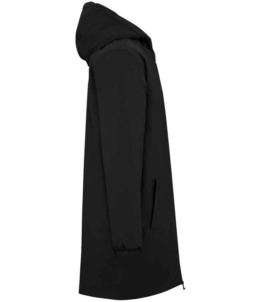 Native Spirit Unisex Sherpa Lined Waterproof Jacket in Black, side view