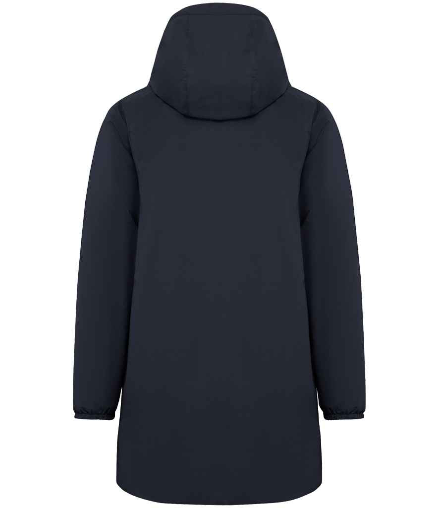 Native Spirit Unisex Sherpa Lined Waterproof Jacket in Navy, back view