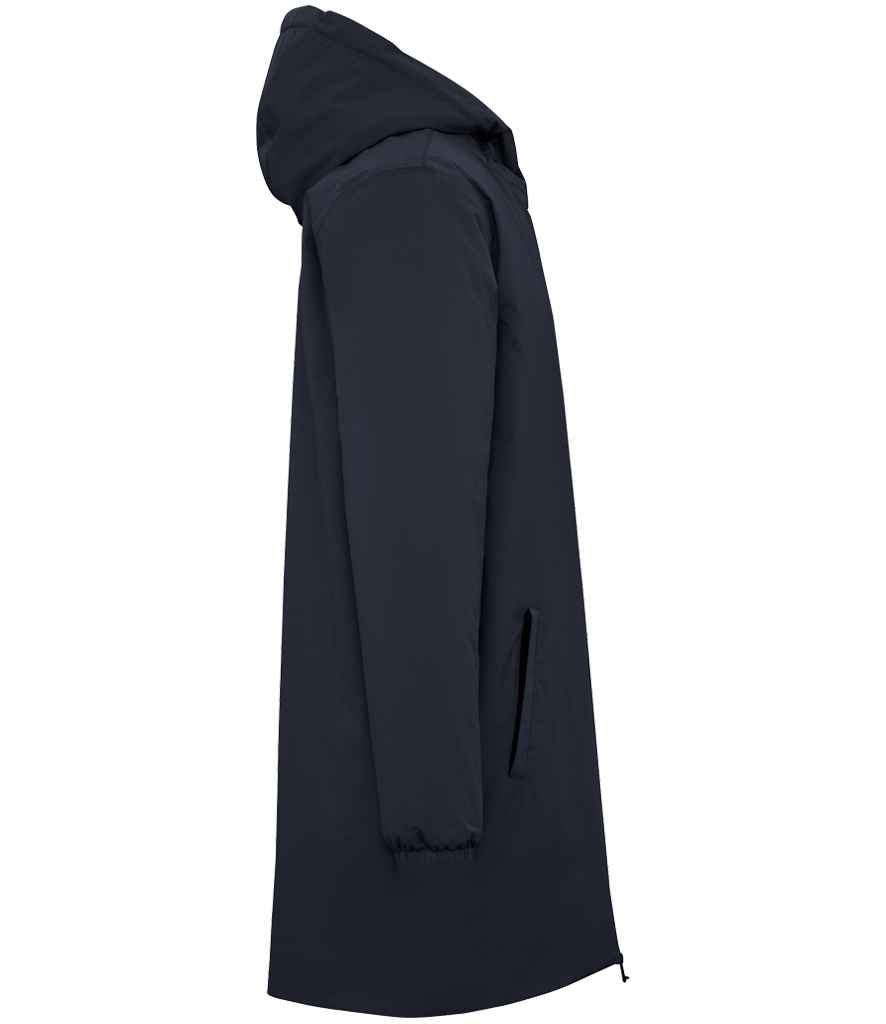 Native Spirit Unisex Sherpa Lined Waterproof Jacket in Navy, side view