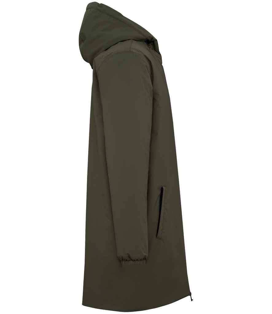 Native Spirit Unisex Sherpa Lined Waterproof Jacket in Organic Khaki, side view