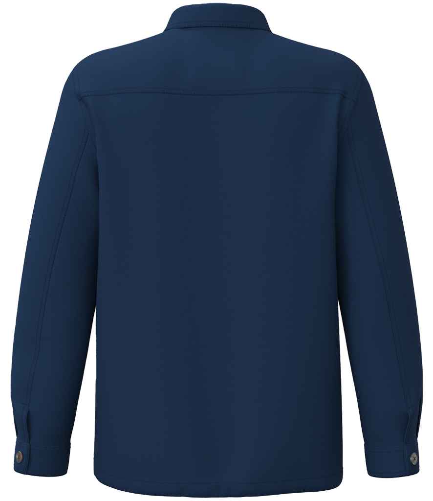 Native Spirit Washed Effect Work Jacket in Washed Indigo, back view