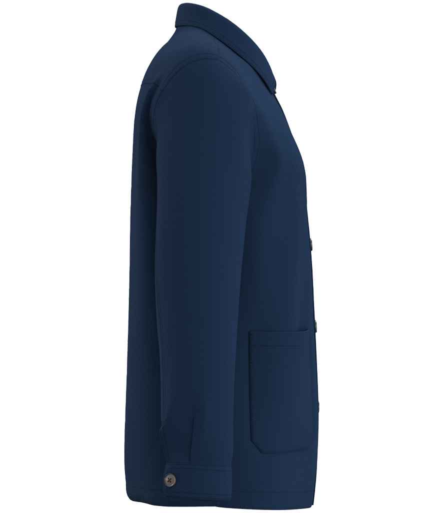 Native Spirit Washed Effect Work Jacket in Washed Indigo, side view