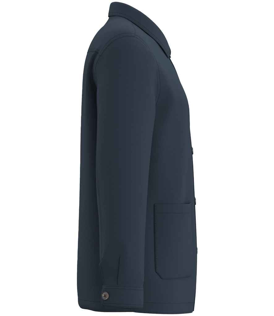 Native Spirit Washed Effect Work Jacket in Washed Navy, side view